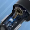 Wozinsky WDCCAC USB-C USB-A 36W Auto lādētājs - Melns