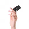 Wozinsky WF16-YLS Mini Power Bank 5000mAh 15W ar iebūvētu USB-C kabeli un Apple Watch lādētāju - Melns