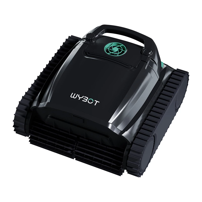 WYBOT M2 bezvadu robotizētais baseina tīrītājs ar sienu un ūdenslīnijas kāpšanu, 180 min darbības laiks, 7800mAh akumulators, lietotnes vadība, baseiniem līdz 200 m²