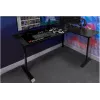 X Rocker 2022068 L-veida stūra spēļu galds ar RGB LED apgaismojumu, oglekļa šķiedras efekts, melns
