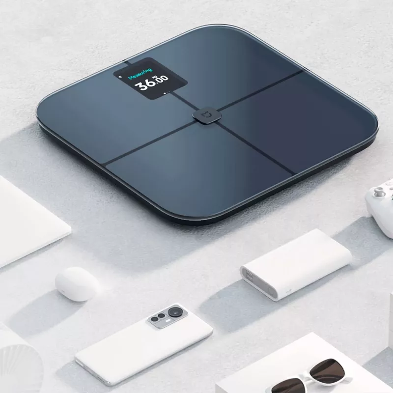 Xiaomi ķermeņa sastāva svari S400 PRO viedie vannasistabas svari ar 25 veselības rādītājiem, divfrekvences BIA, Bluetooth 5.0, slēptu LED displeju, mazuļa un priekšmetu svēršanas režīmiem