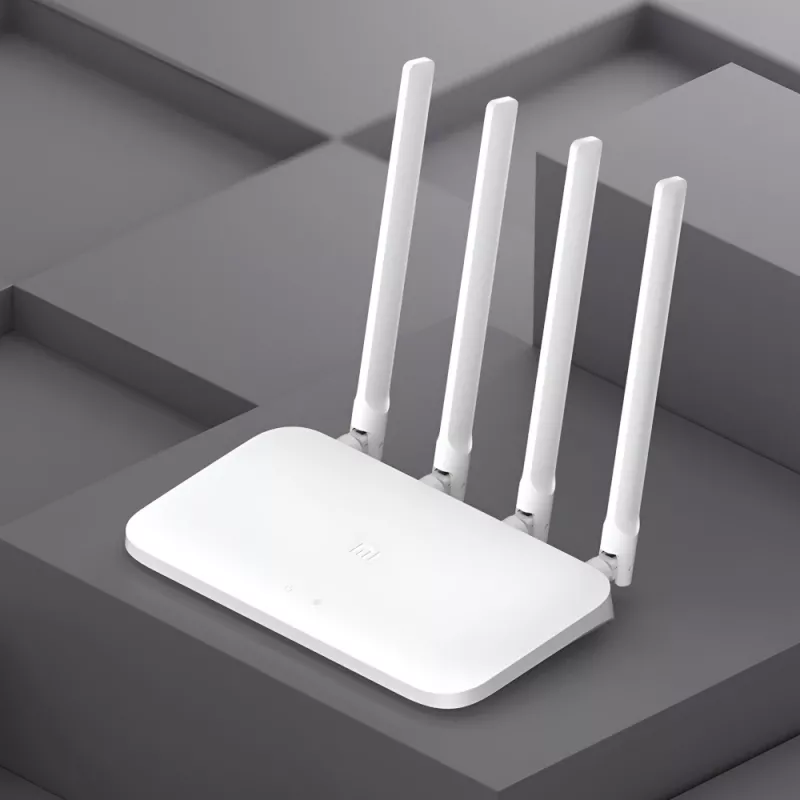 Xiaomi Mi Router 4C Wi-Fi 4 bezvadu maršrutētājs (2.4GHz, 300 Mbps, 4 antenas, 3x Fast Ethernet) balts