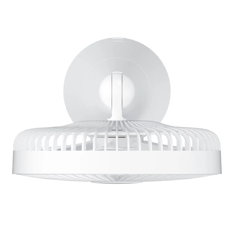 Xiaomi uzlādējamais mini ventilators BHR6089GL 2000mAh USB portatīvais rokas ventilators ar noņemamu pamatni, 4 ātrumi, bezsuku motors, balts