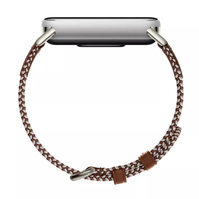 Xiaomi Smart Band 10 adīta zīda siksniņa - Feather Brown