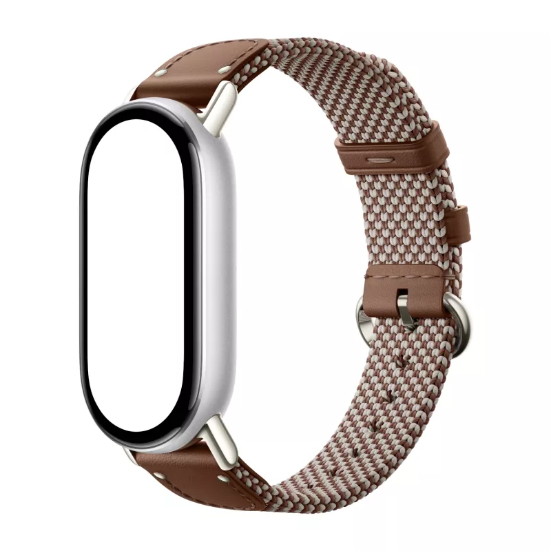 Xiaomi Smart Band 10 adīta zīda siksniņa - Feather Brown