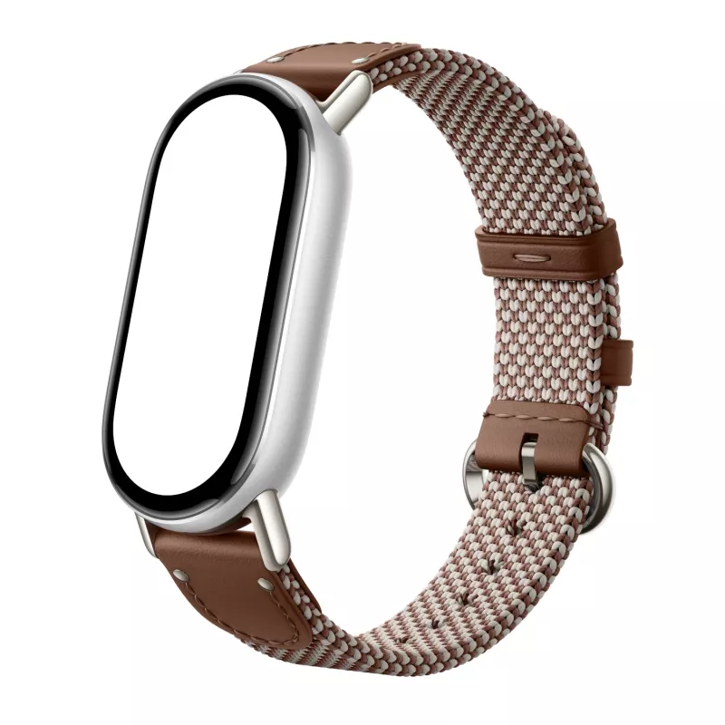Xiaomi Smart Band 10 adīta zīda siksniņa - Feather Brown