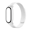 Xiaomi Smart Band 10 magnētiskā Kona ādas siksniņa - Ledus balta