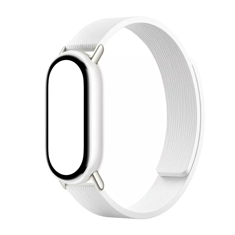 Xiaomi Smart Band 10 magnētiskā Kona ādas siksniņa - Ledus balta