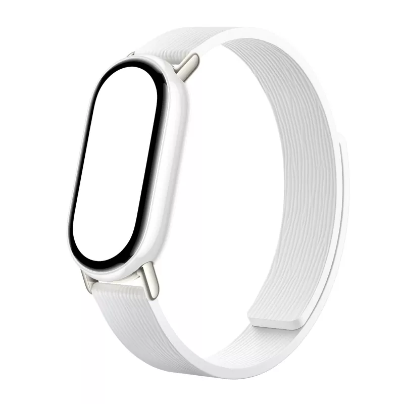 Xiaomi Smart Band 10 magnētiskā Kona ādas siksniņa - Ledus balta