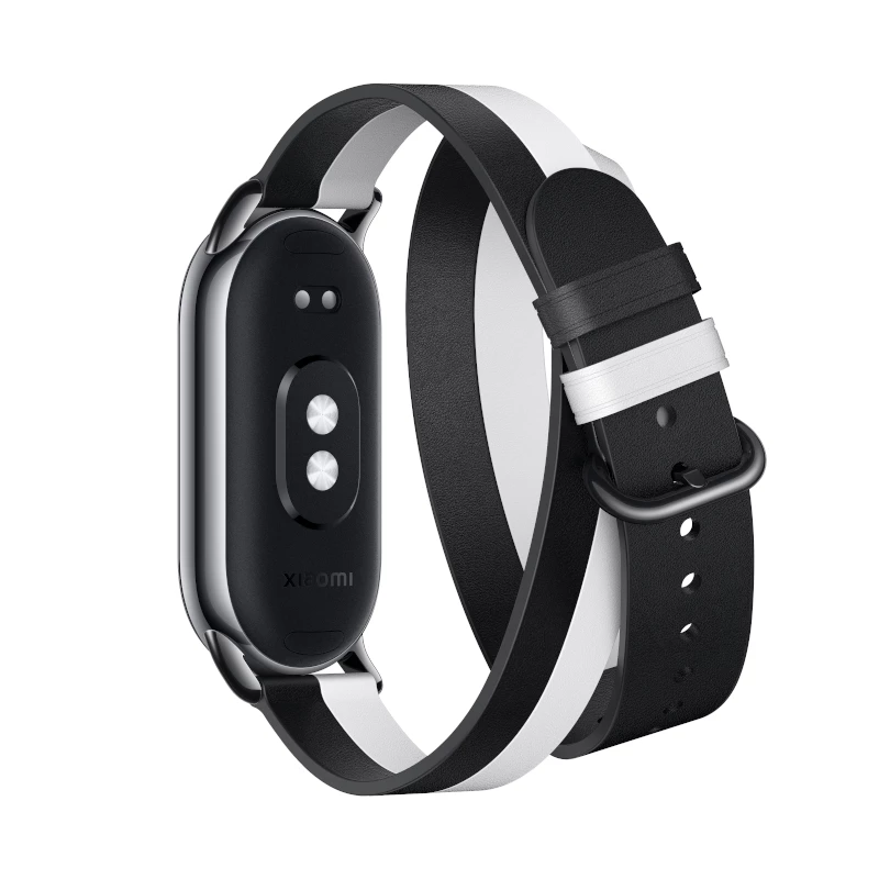 Xiaomi Smart Band 8 dubultā aptinuma siksniņa - melna un balta