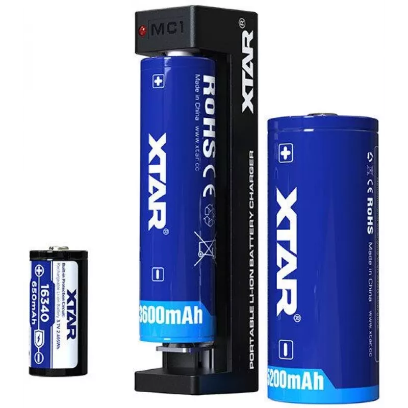 XTAR MC1 USB-C viena slota Li-ion akumulatoru lādētājs