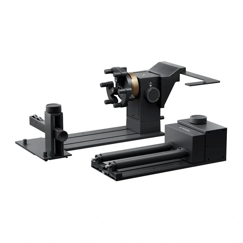 XTOOL RA3 Lite rotējošais adapteris – 4-in-1 rotācijas piederums xTool lāzergravētājiem (spīle, veltnis, gredzens, sfēra)