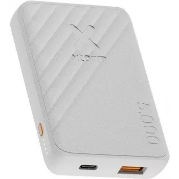 Xtorm Go2 sērijas pārnēsājamais akumulators 5000 mAh 12W USB-C un USB-A Ash White XG2050