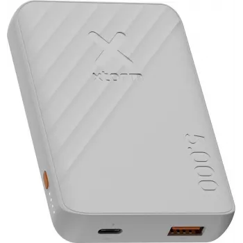 Xtorm Go2 sērijas pārnēsājamais akumulators 5000 mAh 12W USB-C un USB-A Ice White XG2E057
