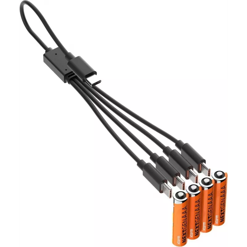Xtorm NextGen AAA baterijas USB-C uzlādējamas (4 iepakojumā) - 1.5V Li-ion 600mAh