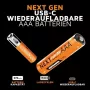 Xtorm NextGen AAA baterijas USB-C uzlādējamas (4 iepakojumā) - 1.5V Li-ion 600mAh