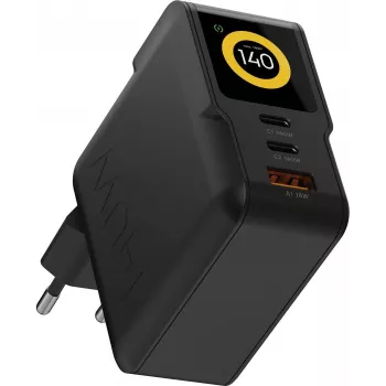 Xtorm NextGen GaN3 Ultra 140W sienas lādētājs - PD 3.1, 2x USB-C, 1x USB-A, melns XECNG1401