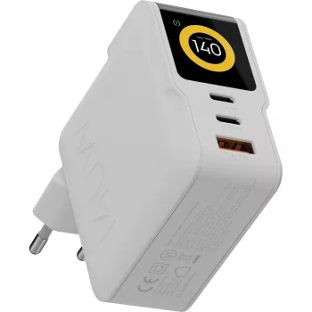 Xtorm NextGen GaN3 Ultra sienas lādētājs 140W PD 2x USB-C 1x USB-A balts XECNG1400