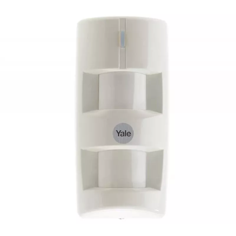 Yale SR-alarm āra kustības sensors, PIR, IP55, 12m noteikšanas attālums, 90° leņķis, 3xAA baterijas, 868MHz, Yale SR viedās mājas signalizācijas sistēmām