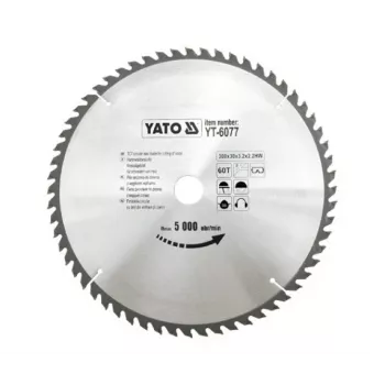 Yato YT-6077 Ripzāģa disks 300mm x 30mm urbums, 40 zobi, ar karbīda uzgaļiem kokam