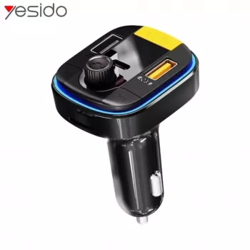 YESIDO Bluetooth FM raidītājs 43W ātrais auto lādētājs Y45 melns