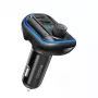 YESIDO Y44 MP3 atskaņotājs Bluetooth auto lādētājs ar QC3.0, LED displeju, brīvroku zvanīšanu, melns