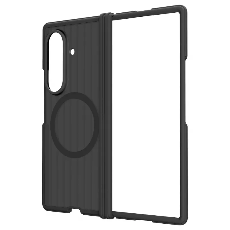 Yuchuan Hybrid Shield Mag vāciņš Samsung Galaxy Z Fold8 Ultra, melns – MagSafe, statīvs, militāras klases aizsardzība pret kritieniem