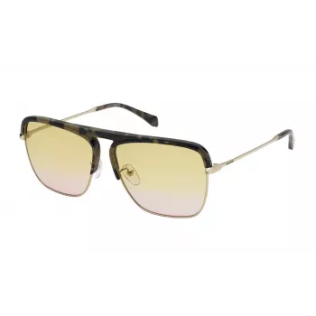 ZADIG & VOLTAIRE SZV321 Saulesbrilles - Vīriešu Pilot Square Rāmis - Melns - Pelēka Nokrāsa Lēcas - 60/13/140 mm