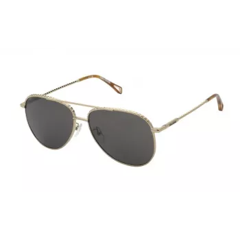 ZADIG & VOLTAIRE SZV378 Saulesbrilles vīriešiem - Melns rāmis, Pelēkas lēcas - 58/17/140 mm