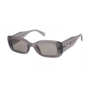 ZADIG & VOLTAIRE Sieviešu kaķacs formas saulesbrilles SZV372-4906A5 - Melns acetāta rāmis, pelēka gradienta lēca, UV400 aizsardzība