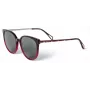 ZADIG & VOLTAIRE Sieviešu saulesbrilles SZV307-5506BD - Taisnstūra acetāta rāmis ar UV400 pelēkām polikarbonāta lēcām 55/19/145 mm