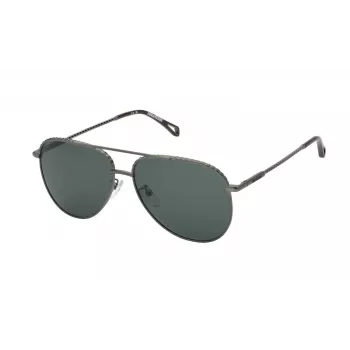 ZADIG & VOLTAIRE Sieviešu saulesbrilles SZV378-580568 - Melns acetāta rāmis, Pelēkas polikarbonāta lēcas, 58mm