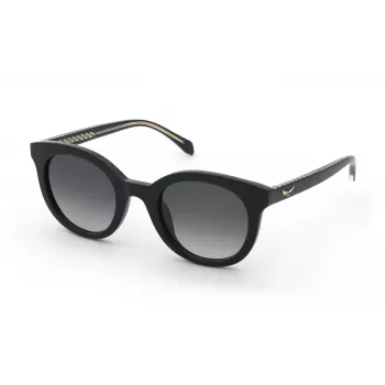 Zadig & Voltaire sieviešu saulesbrilles SZV456-500700 Taisnstūra formas melns rāmis pelēkas lēcas 50mm