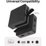 ZAGG 4 Port Hub Melns/Pelēks