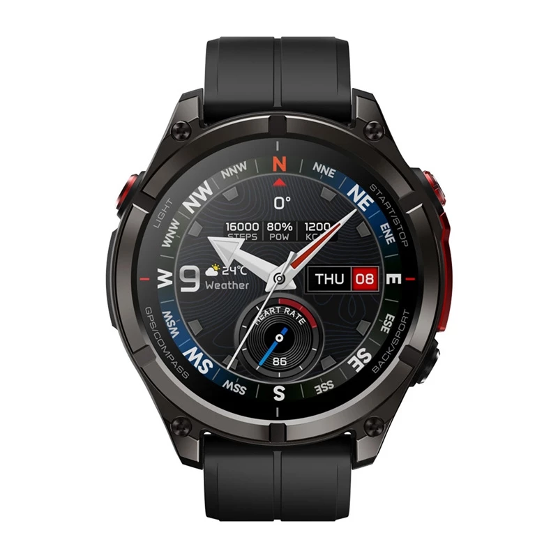 Zeblaze Stratos 4 Pro viedpulkstenis (melns)