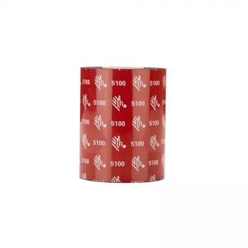 Zebra 5100 Premium Resin Ribbon, 60mm x 450m (2.36 inch x 1476ft), Black, 25mm Core, 6 Rolls