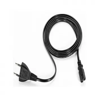 Zebra strāvas kabelis - Europlug uz IEC 60320 C7, 2m, Melns