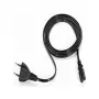 Zebra strāvas kabelis - Europlug uz IEC 60320 C7, 2m, Melns