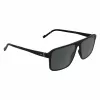 ZEISS MAN Saulesbrilles ZS25564S-2 Taisnstūra Melns Rāmis Pelēkas Lēcas 57mm