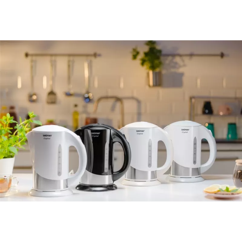 Zelmer Crystal ZCK7630W elektriskā tējkanna, 1,7 L, 2200 W, balta