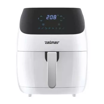 Zelmer ZAF5501W Bezeļļas gaisa fritieris, 5L, 1500W, digitālais skārienpanelis, balts