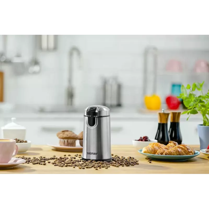 Zelmer ZCG7425 kafijas dzirnaviņas, 150 W asmeņu dzirnaviņas, 50 g ietilpība, melna