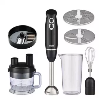 Zelmer ZHB4600 QubeMaster rokas blenderis 1200W ar mainīgu ātrumu un turbo funkciju, melns/sudrabs