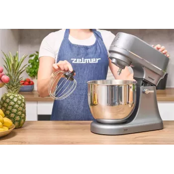 Zelmer ZKR2010 Stand Mixer Super Silent, 1000 W, 4.5 L, White/Silver
