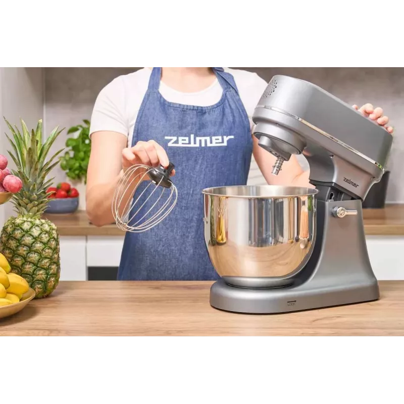 Zelmer ZKR2010 Stand Mixer Super Silent, 1000 W, 4.5 L, White/Silver