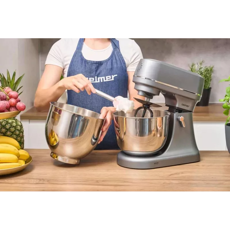 Zelmer ZKR2010 Stand Mixer Super Silent, 1000 W, 4.5 L, White/Silver