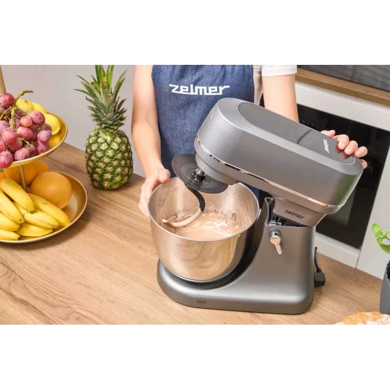 Zelmer ZKR2010 Stand Mixer Super Silent, 1000 W, 4.5 L, White/Silver