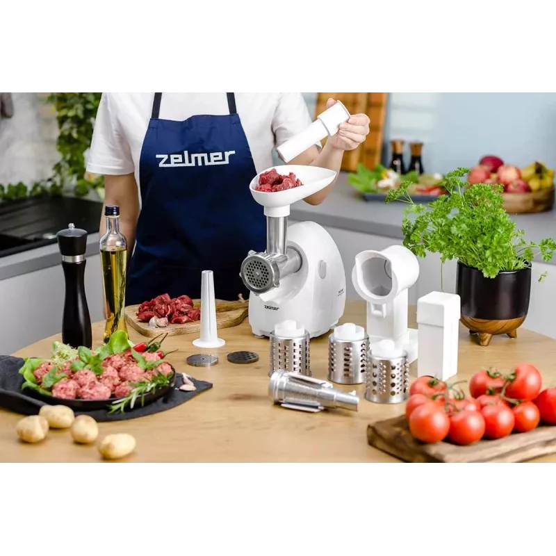 Zelmer ZMM4055B Electric Meat Grinder / Mincer 1900 W White