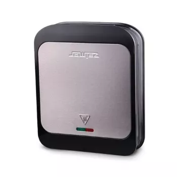 Zelmer ZSM7410 1200W sviestmaižu tosteris 4 sviestmaizēm, nepiedegošas plāksnes, nerūsējošais tērauds/melns