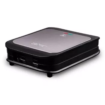 Zelmer ZSM7410 1200W sviestmaižu tosteris 4 sviestmaizēm, nepiedegošas plāksnes, nerūsējošais tērauds/melns